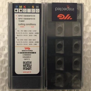 10pcs APKT160404PDTR YG602 YG Cutting Tools CNC blade Carbide Inserts - Picture 1 of 3