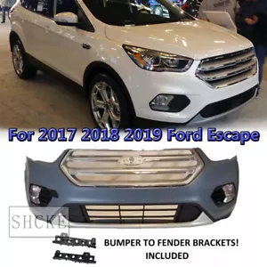 Fit For 2017 18 2019 Ford Escape Front Bumper Cover Upper Lower Grille Grill Set - Bild 1 von 12