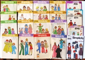Vintage Lot of Childrens Simplicity Sewing Patterns Boy Girls Size 1 2 3 4 5 6 7 - Picture 1 of 5