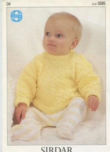 Sirdar Knitting Pattern 3585 Baby Toddler DK Bobble Sweater 20"-22" - Picture 1 of 3