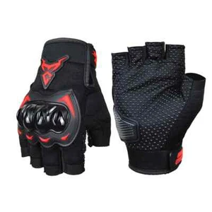 XL Motorcycle Gloves Half Finger Breathable Cycling Protection Sports Mitts - Imagen 1 de 10