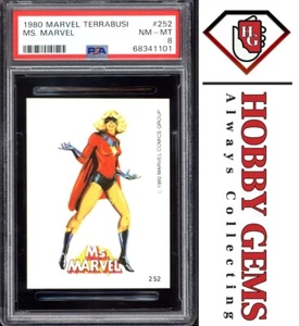 MS. MARVEL PSA 8 1980 Marvel Terrabusi Sticker #252 - Picture 1 of 2