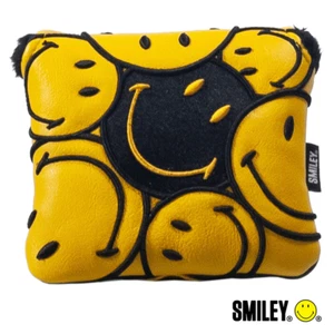 SMILEY ORIGINAL STACKED MALLET PUTTER HEADCOVER / YELLOW / 2025 MODEL - Picture 1 of 2