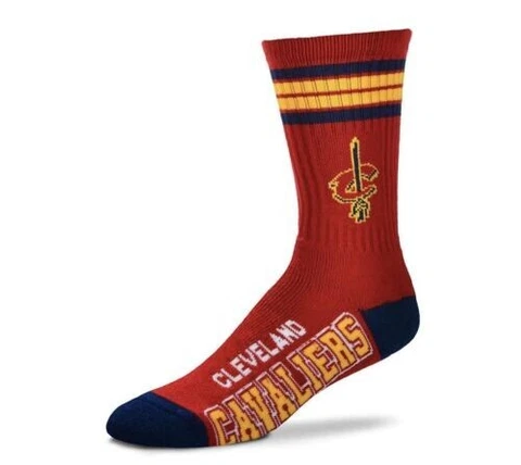Cleveland Cavaliers NBA FBF 4-Stripe Kids Deuce Crew Socks *Youth Size Cover
