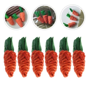 6 Pcs Tooth Grinding Carrot Toys Lovely Chew for Pets Shape Treat - Picture 1 of 12