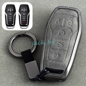 Llavero de cuero metálico para coche para Ford Mustang Fusion F150 Edge - Imagen 1 de 10