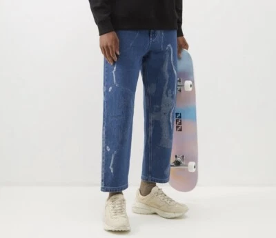 Pantalones de mezclilla Fendi Moonlight 5 bolsillos para hombre, EE. UU. 32 para hombre, venta al por menor $1,100, nuevos con etiquetas Foto 1 de 4