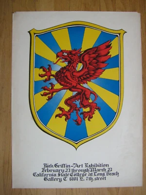 Cartel Fillmore era Rick Griffin Art Show 1972 Long Beach Foto 1 de 4