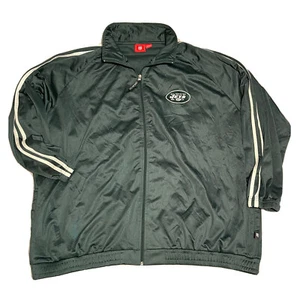 New York Jets Track Jacket Mens 4XL Green White Full Zip NFL Team Sweater - Picture 1 of 5