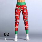 Workout Gym Trousers Christmas Printing Women Leggings High Waist Pants
