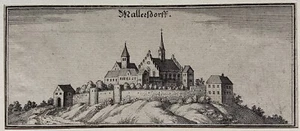 Mallersdorf-Pfaffenberg Matthäus Merian 1644 Straubing-Bogen St. Johannes - Foto 1 di 2