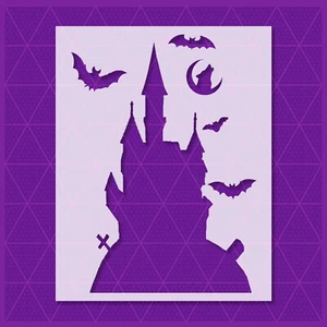 Castle Stencil – Medieval, Fantasy, Fairy Tale, Gothic, Historic, Wall Decor - Picture 1 of 5