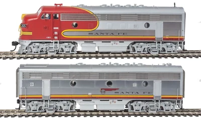 HO Walthers Proto 920-40901 F7A/B ATSF 305L 305A Set 36" Dynamic Fan Sound & DCC - Image 1 of 4