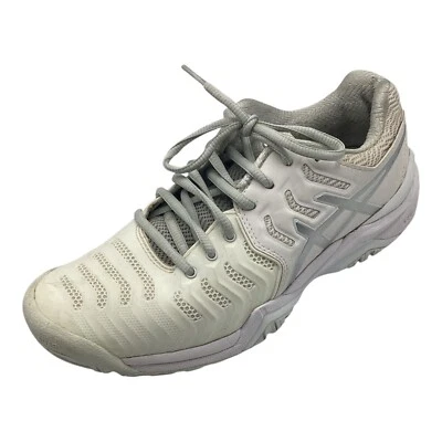 Asics Womens White Gel Resolution 7 Lace Up Running Trainers Size UK 4.5 Used - Image 1 of 4