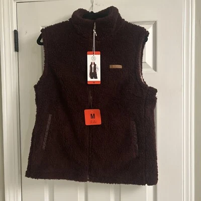 Sage Collective Women's Sherpa Fleece Vest- Burgundy- NWT- Medium - Image 1 of 4