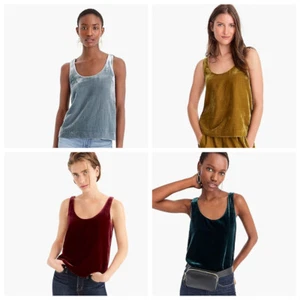 π J. Crew Jcrew Velvet Tank Top Women's Clothing / Club Top π - Picture 1 of 9
