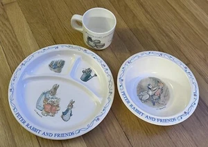 Juego de 3 platos de melamina Eden PETER RABBIT and FRIENDS plato dividido, tazón y taza - Imagen 1 de 5