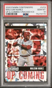 2020 Panini Contenders Malcom Nunez Up and Coming  Cracked Ice 6/23 PSA 10 RC - Picture 1 of 2