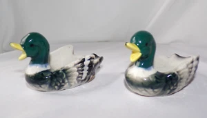 2 platos de baratija con forma de pato abierto de cerámica para sal - Imagen 1 de 12