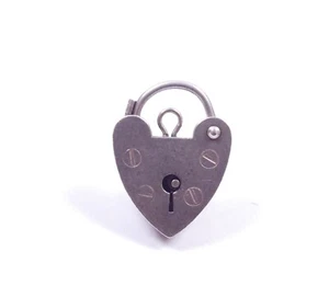 Vintage Padlock Clasp Charm 925 Sterling Silver London 1975 Hallmark 1.9g - Bild 1 von 8