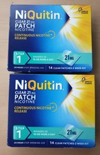 2 x NiQuitin Clear 21mg Nicotine Patches - Step 1 - 14 Patches (28 patches)
