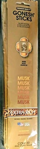 GONESH Incense Sticks Musk 4 Packs Of 20 total 80 - Picture 1 of 3