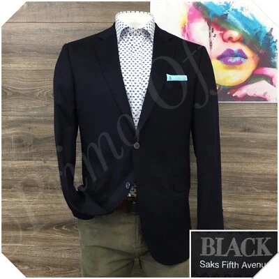 Blazer Abrigo Deportivo Chaqueta Informal SAKS FIVE AVE Para Hombres Talla 42L Traje 100% Cachemira Foto 1 de 4
