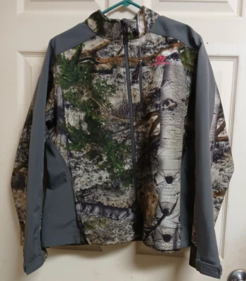 Mossy Oak Women's Large-(12-14)  Scent Factor- Full Zip Pink Logo Jacket - Image 1 of 4