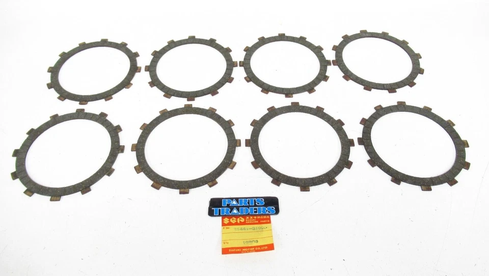 NOS Genuine Suzuki Clutch Friction Plate Set of 8 1973-1974 GT750 21441-31000 - Image 1 of 1
