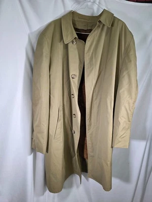 London Fog Maincoats Mens 46 Regular Fur Lined Trench Coat - Image 1 of 4