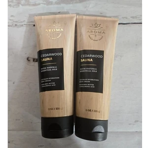 NEW! Bath & Body Works Cedarwood Sauna Body Care Cream Lotion 2pc Set Fragrance - Picture 1 of 2