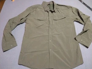 Camisa de Pesca Hombres M Verde Oscuro Nylon Exterior Navegación Playa Secado Rápido Ventilación  - Imagen 1 de 10