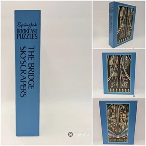 Vtg Springbok Bookcase Puzzles Artists 1971 Jigsaw The Bridge Skyscrapers SEALED - Picture 1 of 24