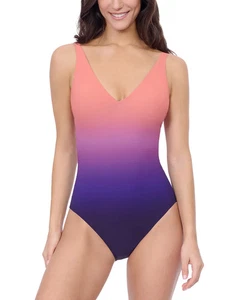 Profile by Gottex X6251 Splendor V-Neck Ombre Einteiler Badeanzug, Lila, 14 - Bild 1 von 6