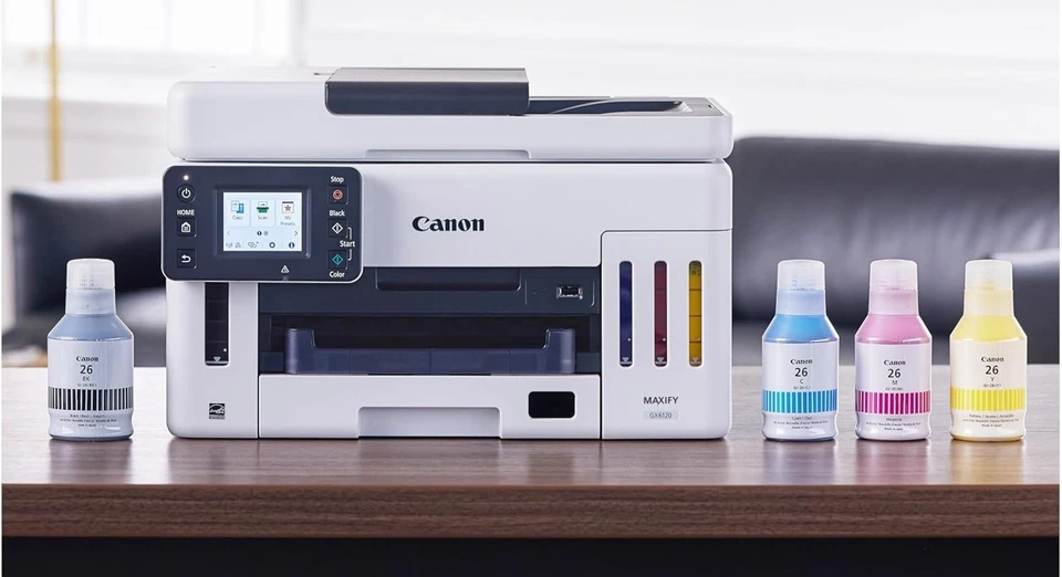 Canon GX6120 Wired & Wireless MegaTank Inkjet Multifunction Printer - Color - Image 1 of 4