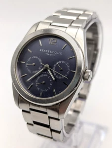 Kenneth Cole KC3272 Men's Watch 50m Stainless Steel Day Date 37mm New Battery - Picture 1 of 9