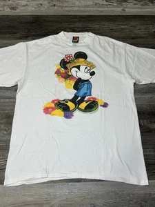 Vintage 90er Mickey Unlimited Garten Mickey mit Rosen Blumen doppelseitig XL - Bild 1 von 8