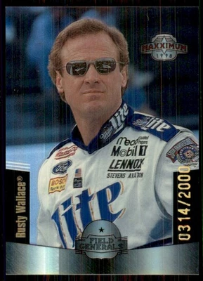 1998 Upper Deck Maxximum 1 Star Field General /2000 #1 Rusty Wallace - Image 1 of 2