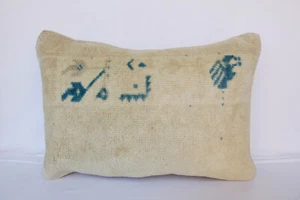 Almohada lumbar 14X20, almohadas vintage, almohada alfombra, funda de almohada turca hecha a mano oushak - Imagen 1 de 12