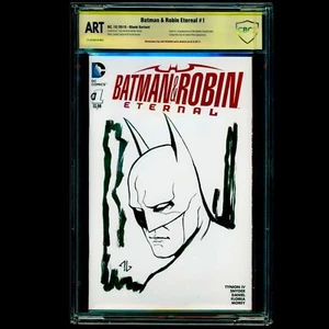BATMAN ADI GRANOV SCHIZZO CBCS ART LABEL BATMAN & ROBIN ETERNO #1 TESTIMONIATO SIG - Foto 1 di 1