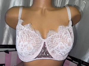 Victorias Secret Bra Dream Angels Push-up W/O Padding W/Sequins 36DD - Picture 1 of 3