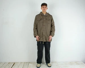 German Army Men 3XL Military Jacket Parka 2in1 Coat Faux Sherpa EU 58 Khaki VTG - Picture 1 of 6