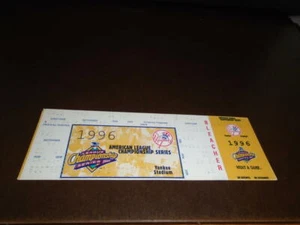 1996 ORIOLES AT YANKEES GAME 2  ALCS FULL TICKET  PALMEIRO HR DAVID WELLS WIN - Picture 1 of 2