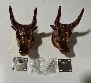 2 Pcs Bull Guitar Wall Mount - Copper - Picture 1 of 2