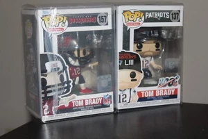 Funko Pop! NFL Tom Brady Football #137 #157 Set/Lot Exclusive Patriots Vinyl - Bild 1 von 10