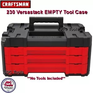 CRAFTSMAN 3 DRAWER TOOL CASE 230 PC VERSASTACK EMPTY **TOOLS NOT INCLUDED** - Picture 1 of 9