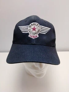 Harley Davidson USA Snapback Hat Black Baseball Cap Embroidered Wings Logo - Picture 1 of 6