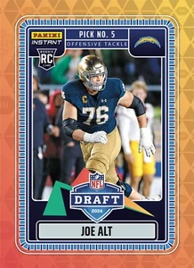 2024 Panini Instantáneo Joe Alt RC NFL DRAFT NIGHT Novato #’d 1/822 Cargadores! - Imagen 1 de 2