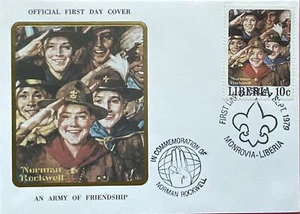 Liberia Norman Rockwell Commemoration Boy Scouts An Army of Friendship - Picture 1 of 1