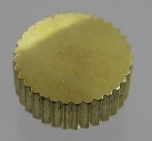 Krone für Uhr in Gelbgold vergoldet 4,5 Millimeter passend Stiel 0,9mm *Hahn 10* - Bild 1 von 3